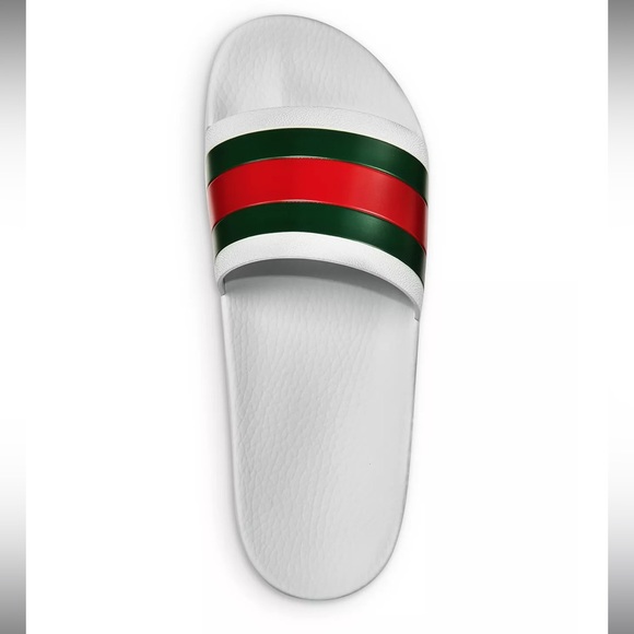 NWT Gucci Men's Signature Stripe Slide Sandals Sz 14 - Picture 4 of 10